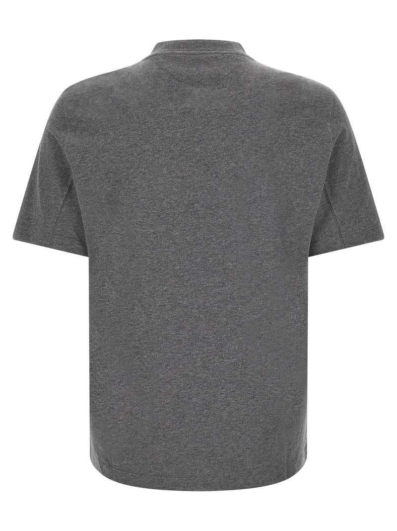 Brunello Cucinelli Gray Cotton T-Shirt for Men