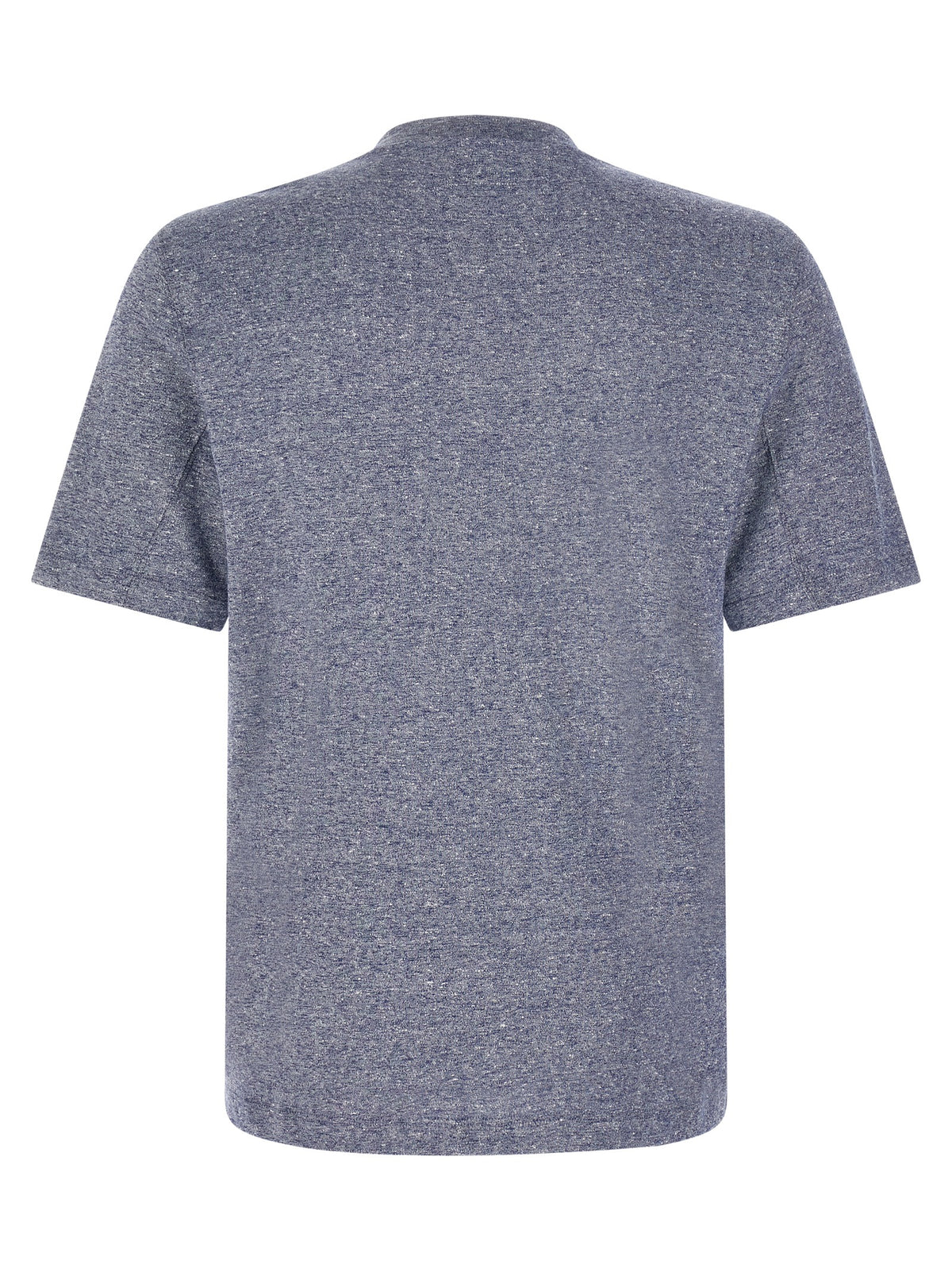 Brunello Cucinelli Blue Linen T-Shirt for Men