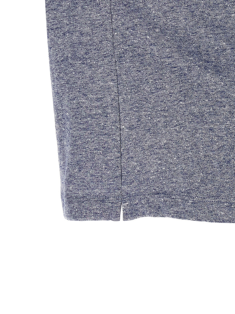 Brunello Cucinelli Blue Linen T-Shirt for Men