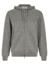 Brunello Cucinelli Gray Cashmere Sweatshirt for Men