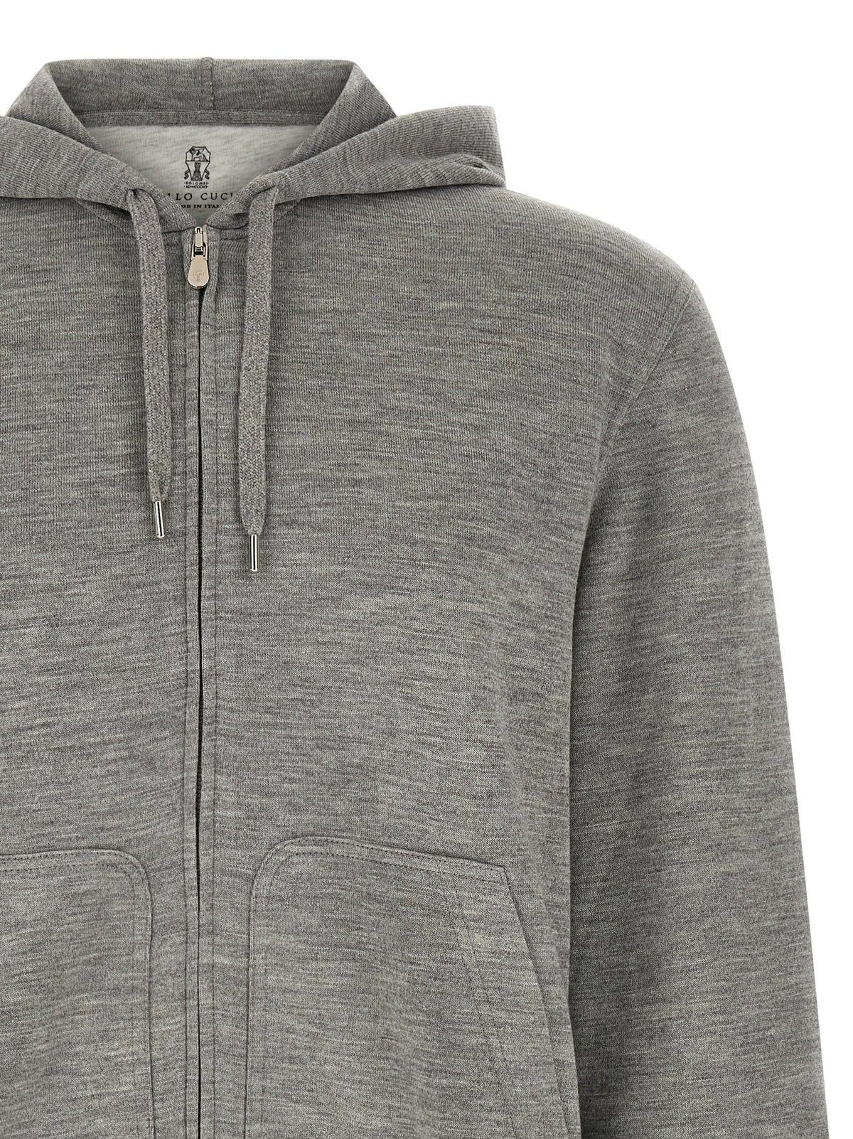 Brunello Cucinelli Gray Cashmere Sweatshirt for Men