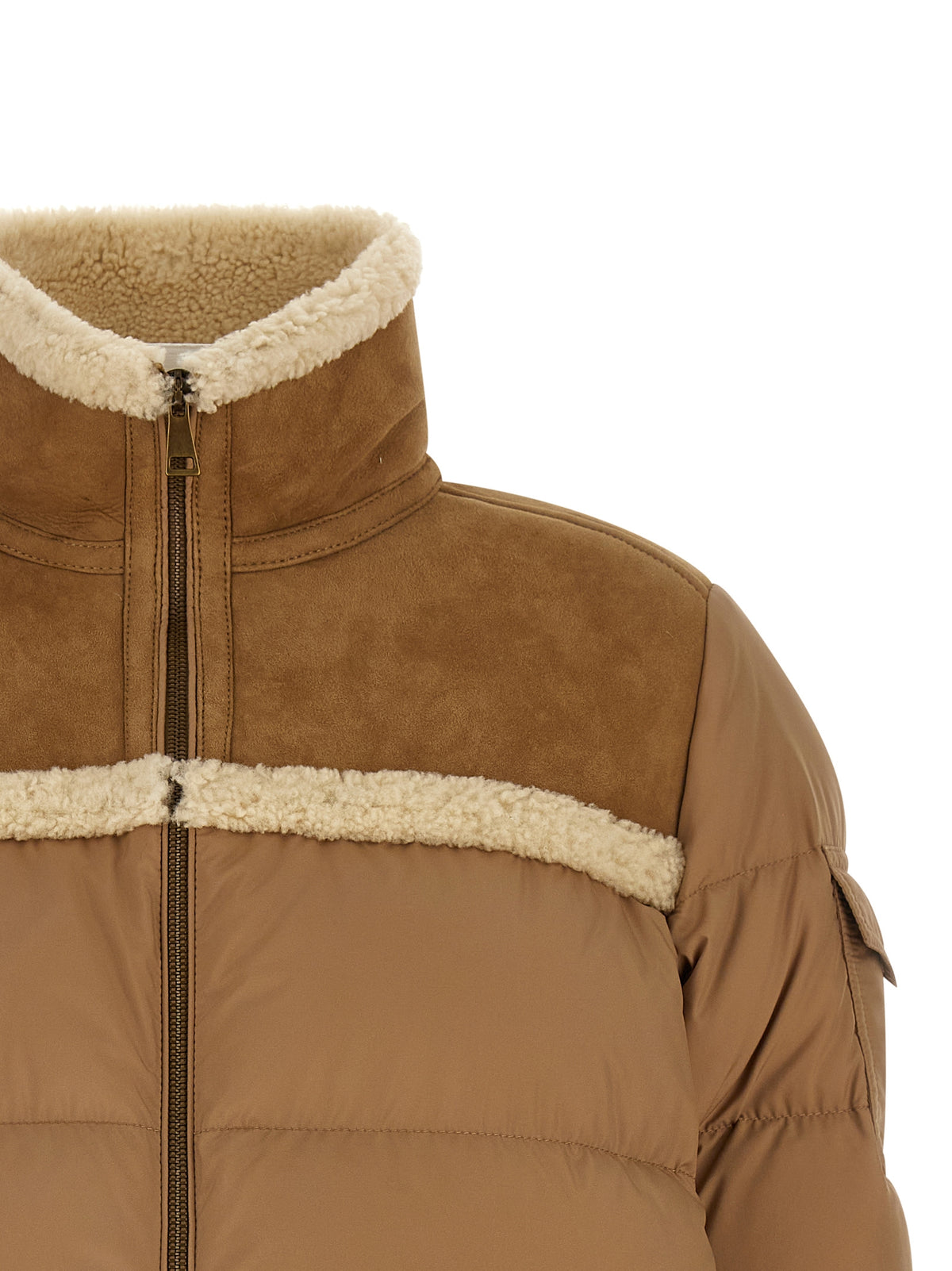 Moncler Aurore Beige Polyester Full-Length Jacket
