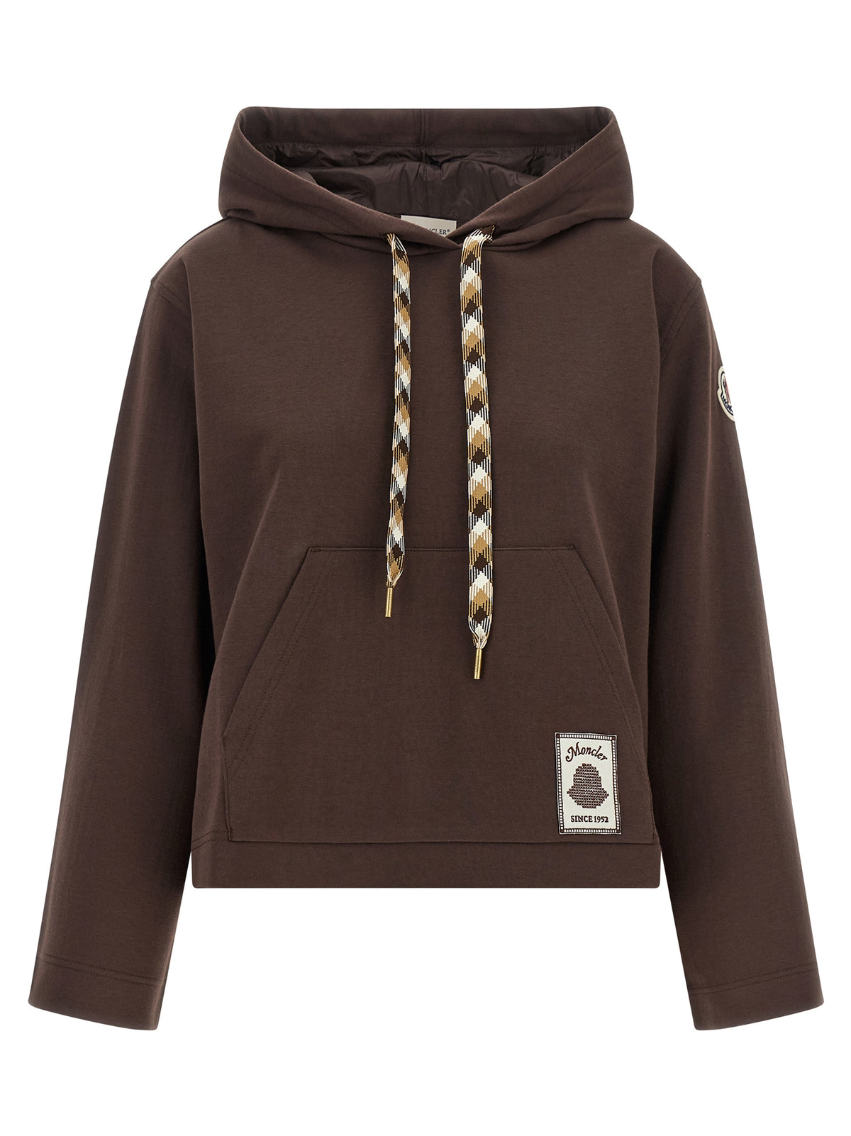 Moncler Brown Cotton Sweatshirt - Oversized Chic