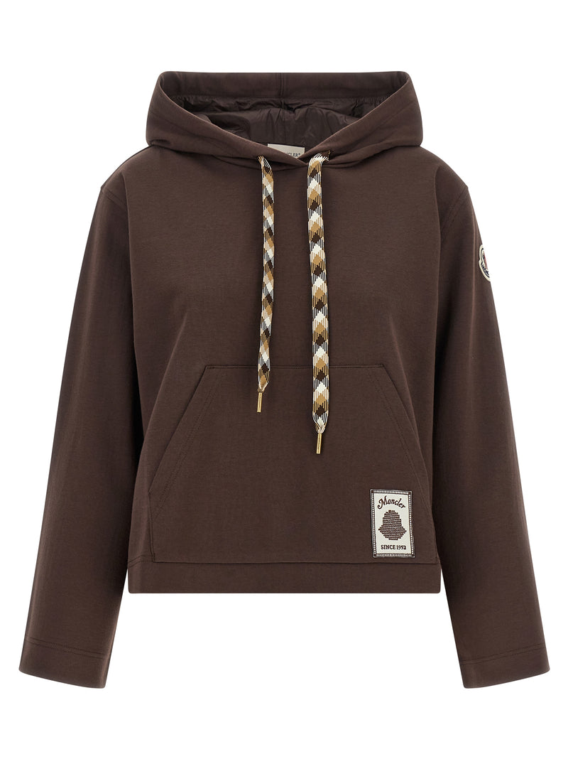 Moncler Brown Cotton Sweatshirt - Oversized Chic