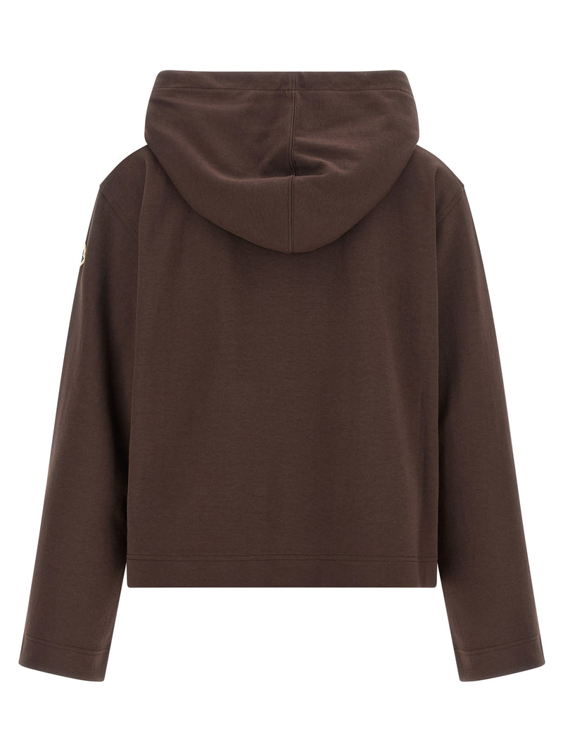 Moncler Brown Cotton Sweatshirt - Oversized Chic