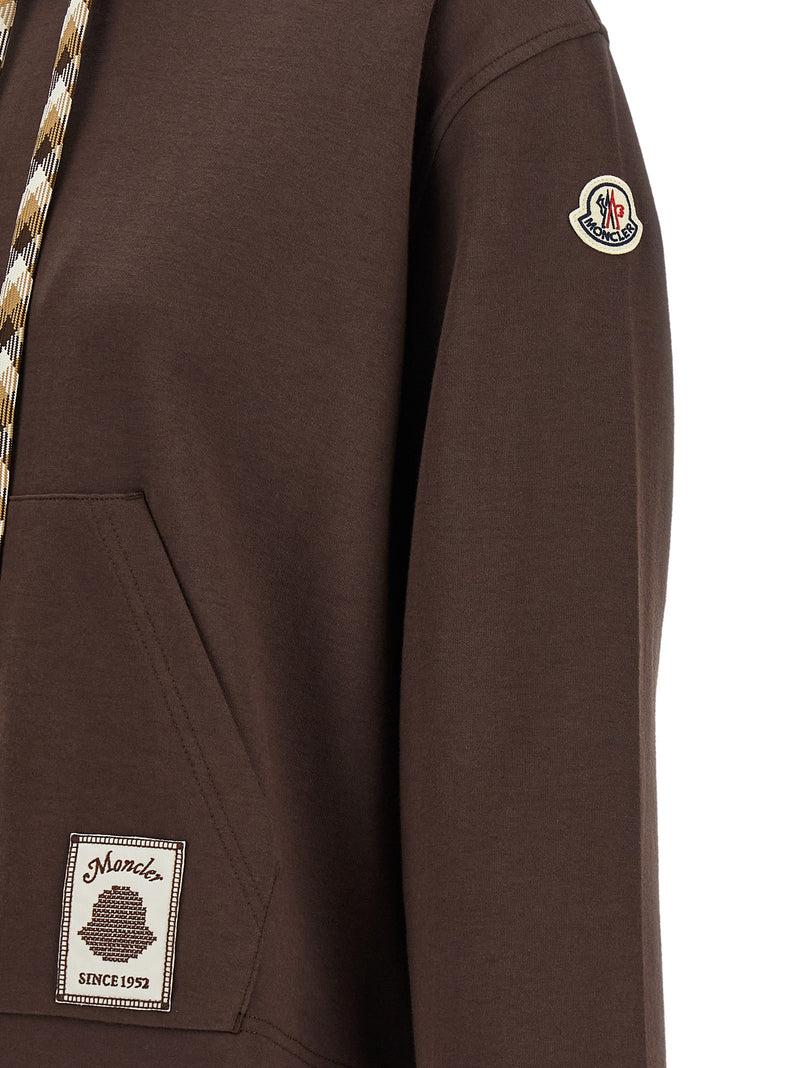 Moncler Brown Cotton Sweatshirt - Oversized Chic