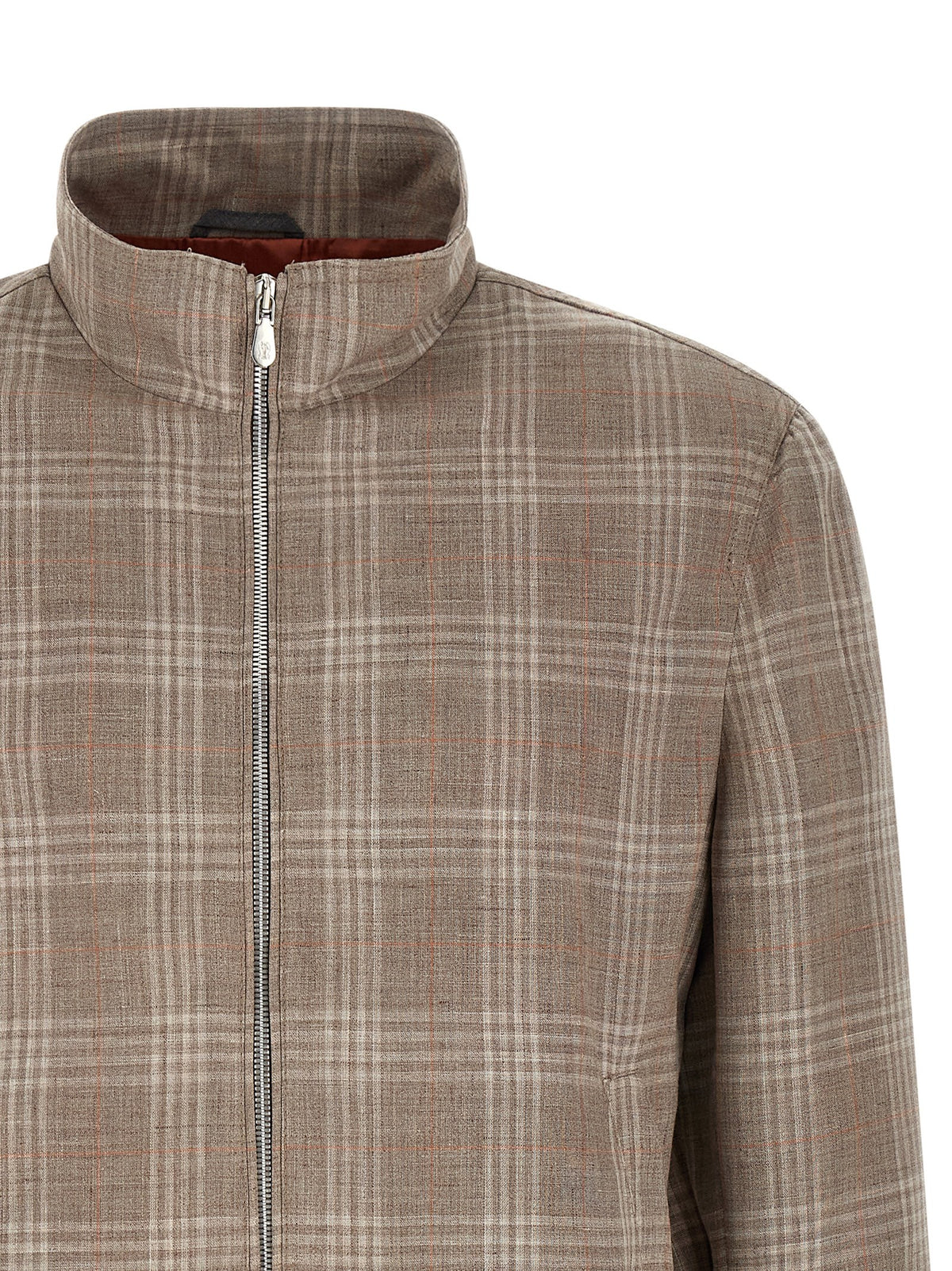 Brunello Cucinelli Brown Wool Full-Length Jacket