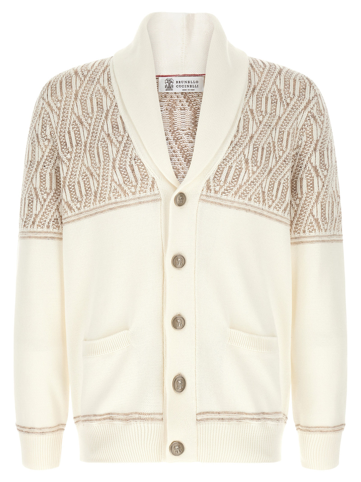Brunello Cucinelli Beige Cotton Cardigan for Men