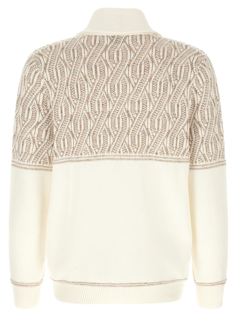 Brunello Cucinelli Beige Cotton Cardigan for Men