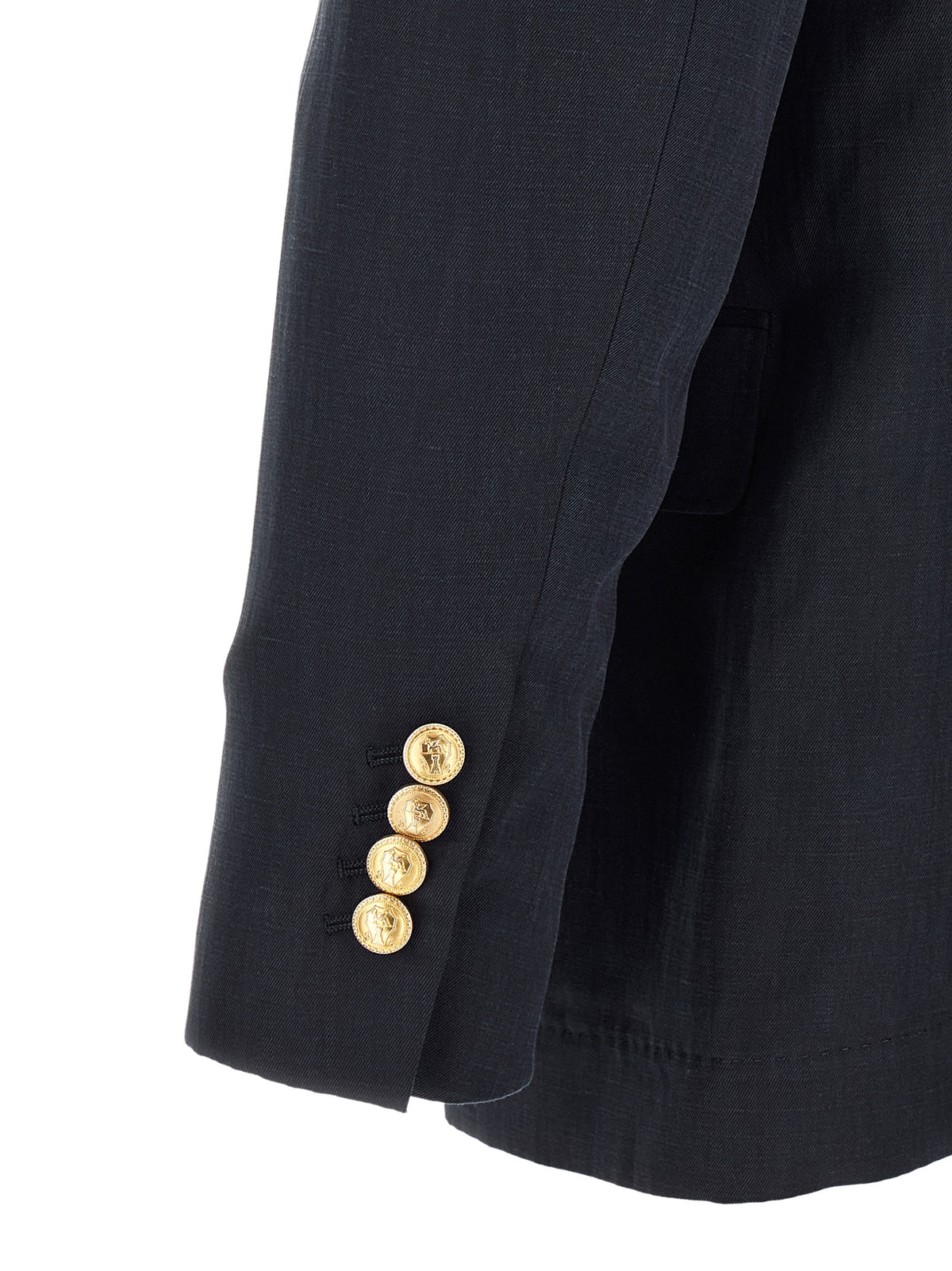 Brunello Cucinelli Blue Silk Blazer for Men