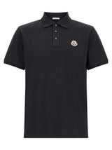 Moncler Blue Cotton Polo Shirt for Men