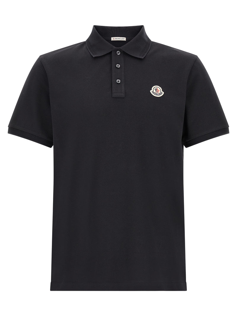 Moncler Blue Cotton Polo Shirt for Men