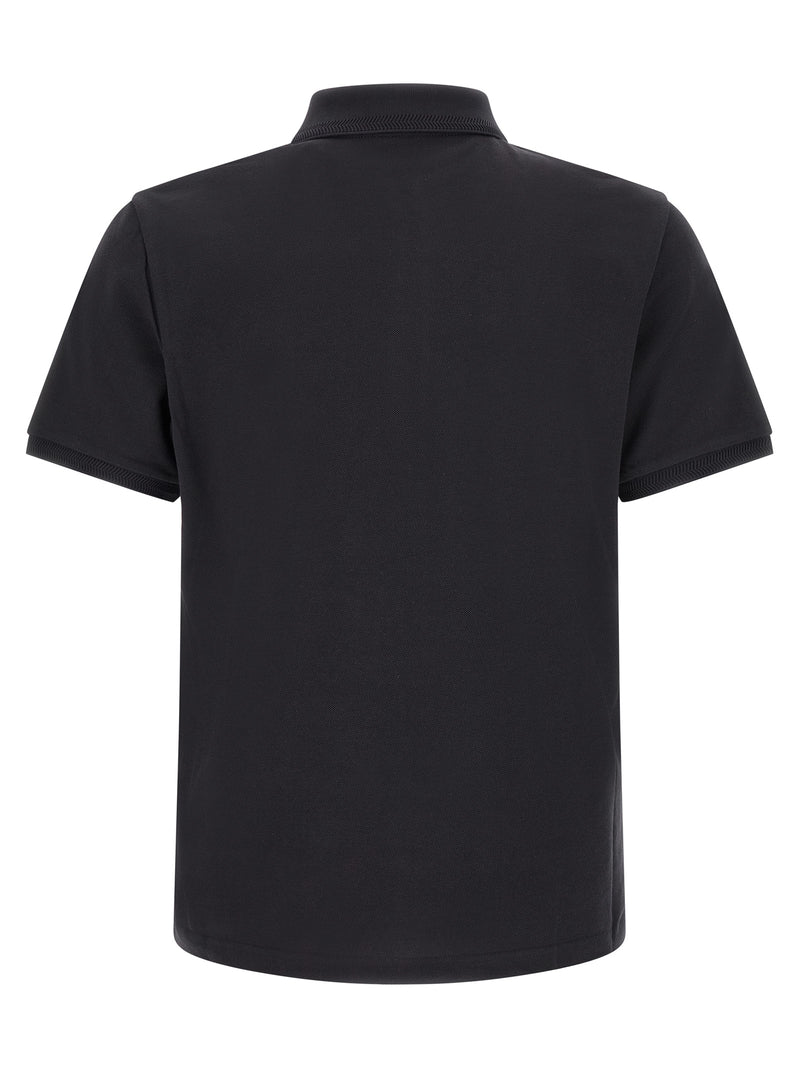 Moncler Blue Cotton Polo Shirt for Men