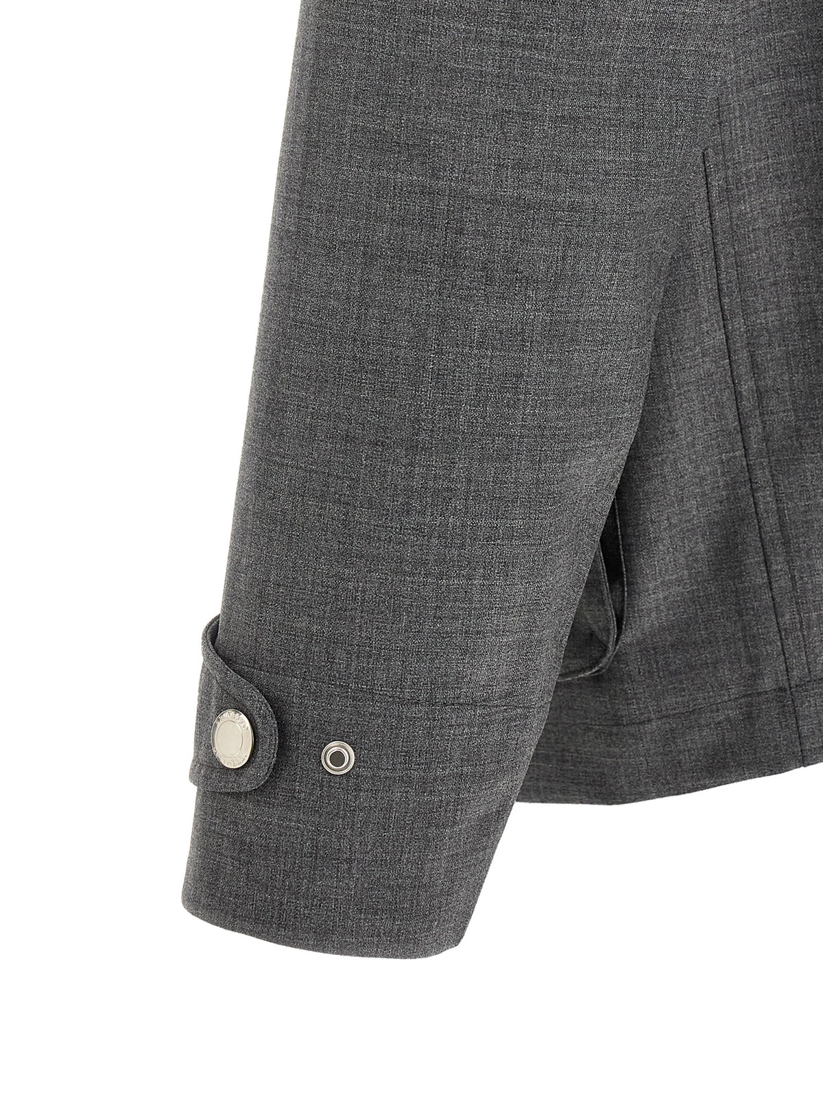 Brunello Cucinelli Gray Virgin Wool Full-Length Jacket