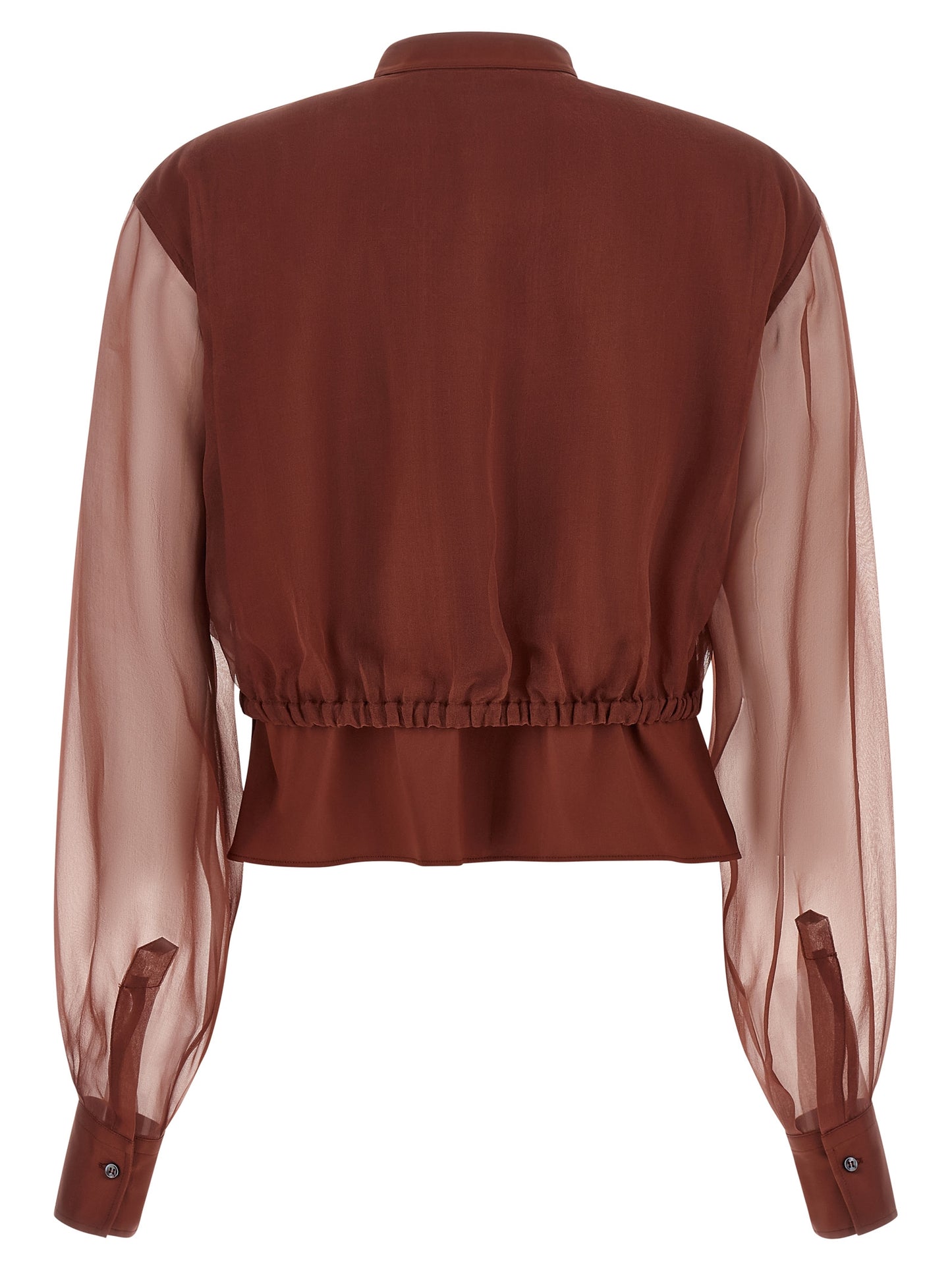 Brunello Cucinelli Brown Cotton Blouse