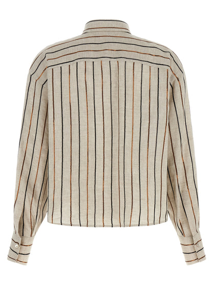 Brunello Cucinelli Beige Linen Blouse