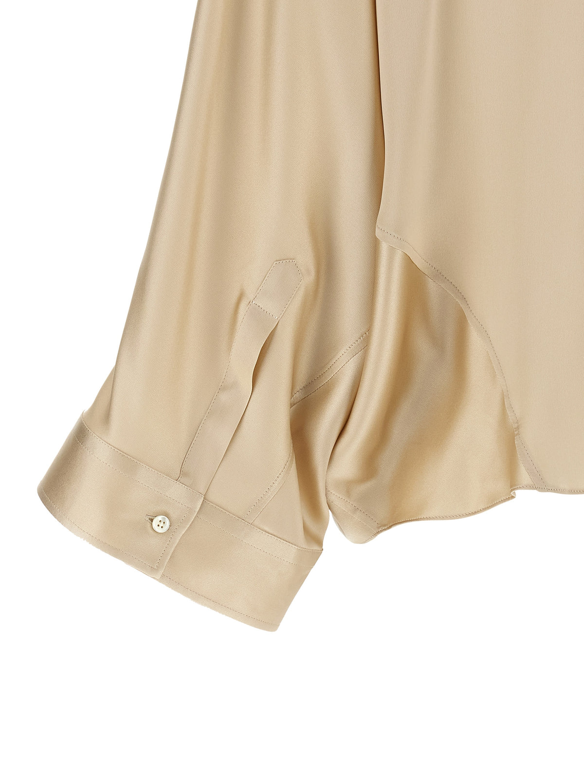 Brunello Cucinelli Beige Silk Blouse - Elegant Oversized Design