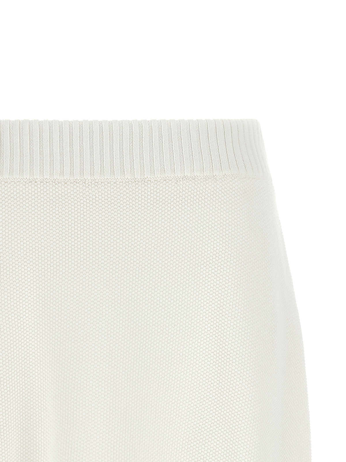 Brunello Cucinelli White Cotton Long Skirt
