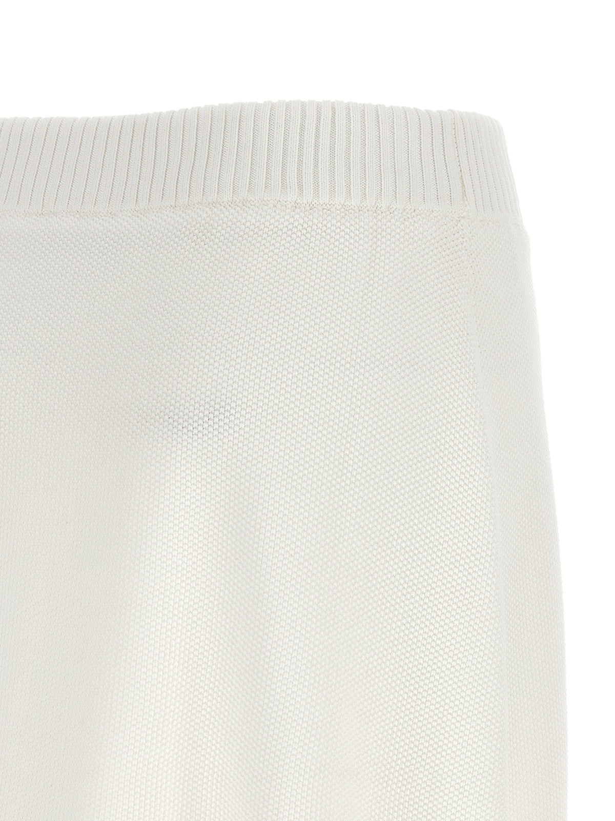 Brunello Cucinelli White Cotton Long Skirt