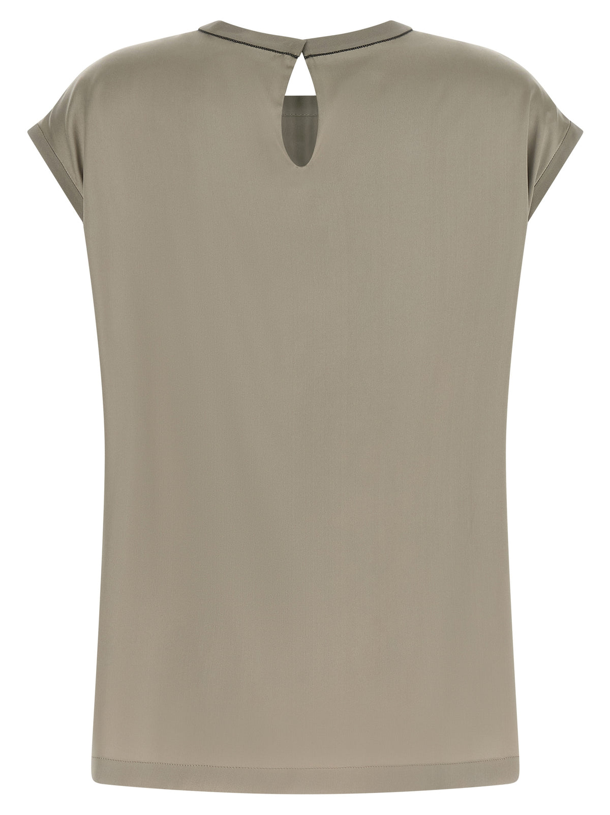 Brunello Cucinelli Bicolor Silk Blouse