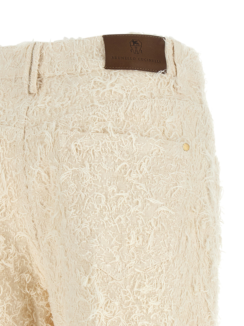 Brunello Cucinelli Beige Cotton Casual Pants - Contemporary Square