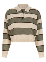 Brunello Cucinelli Multicolor Virgin Wool Polo Shirt