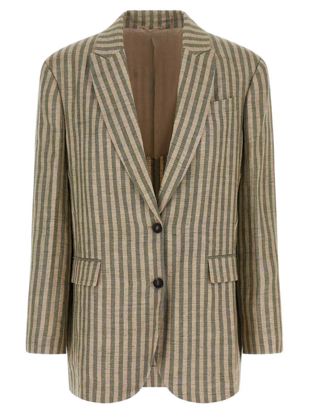 Brunello Cucinelli Bicolor Linen Blazer