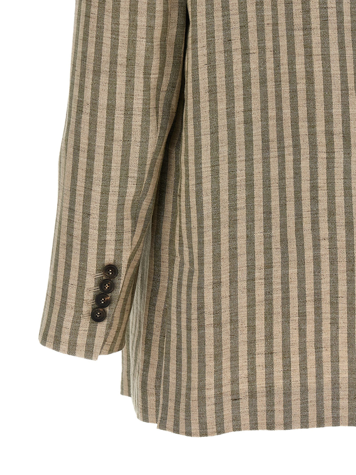 Brunello Cucinelli Bicolor Linen Blazer