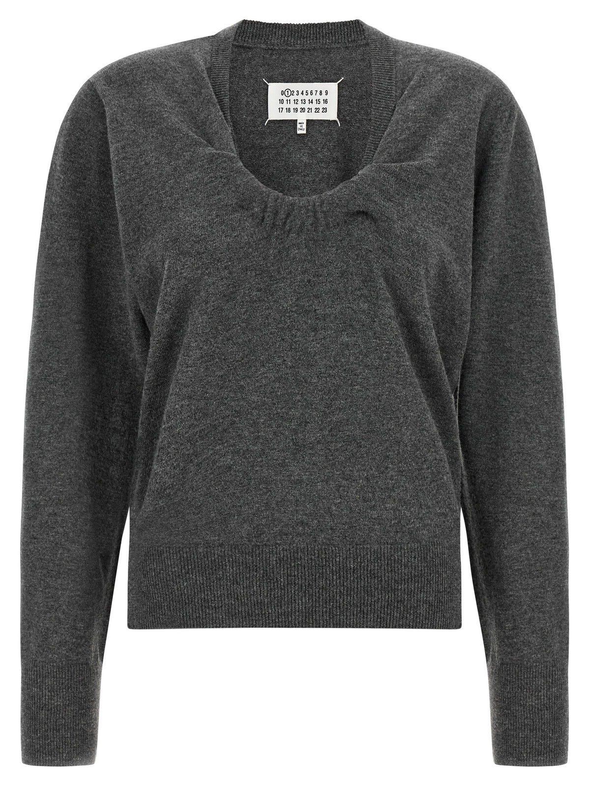 Maison Margiela Gray Virgin Wool Cardigan
