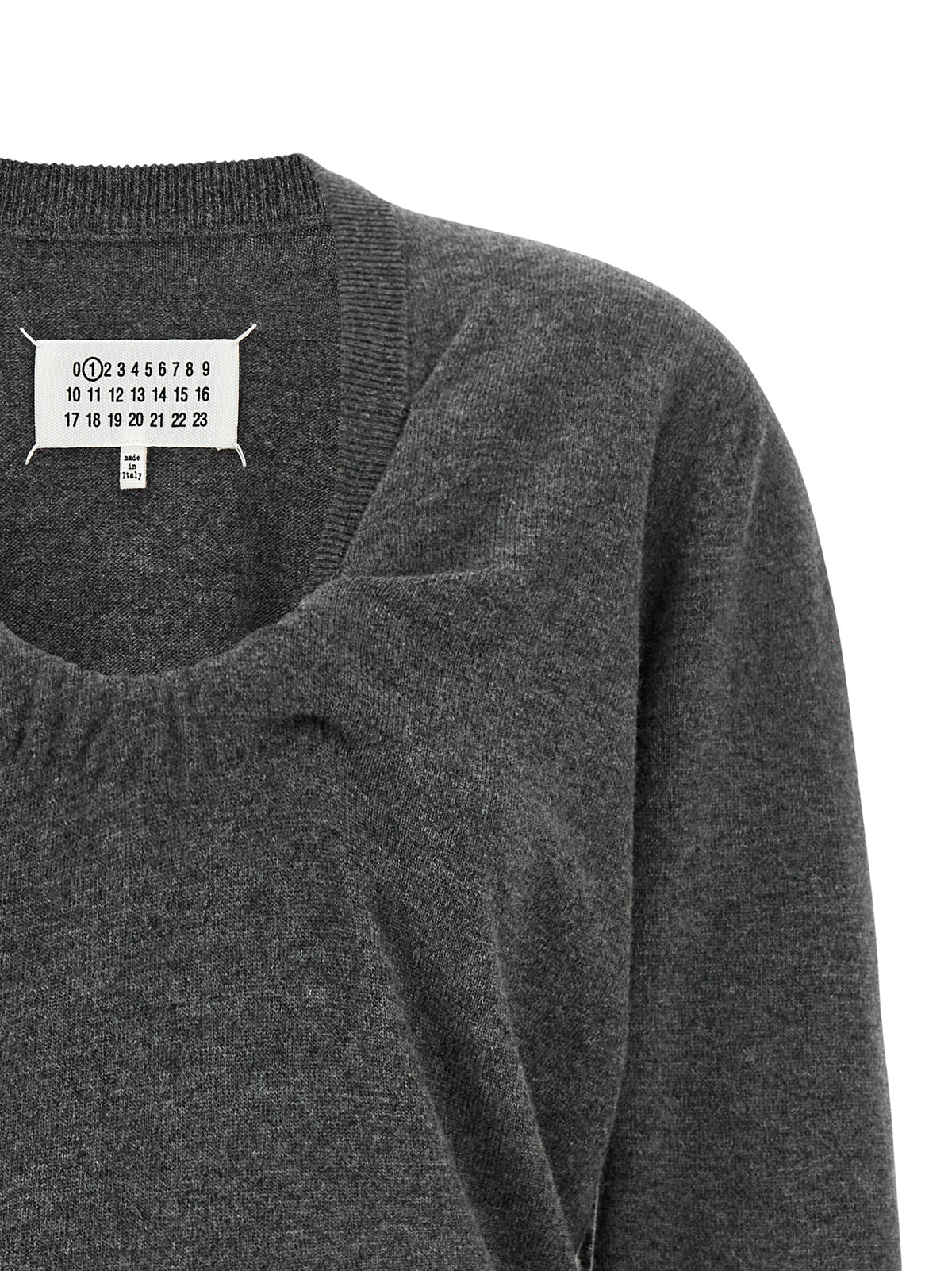 Maison Margiela Gray Virgin Wool Cardigan