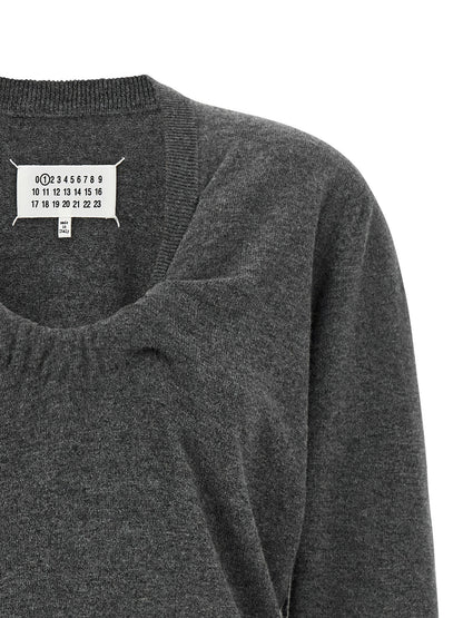 Maison Margiela Gray Virgin Wool Cardigan