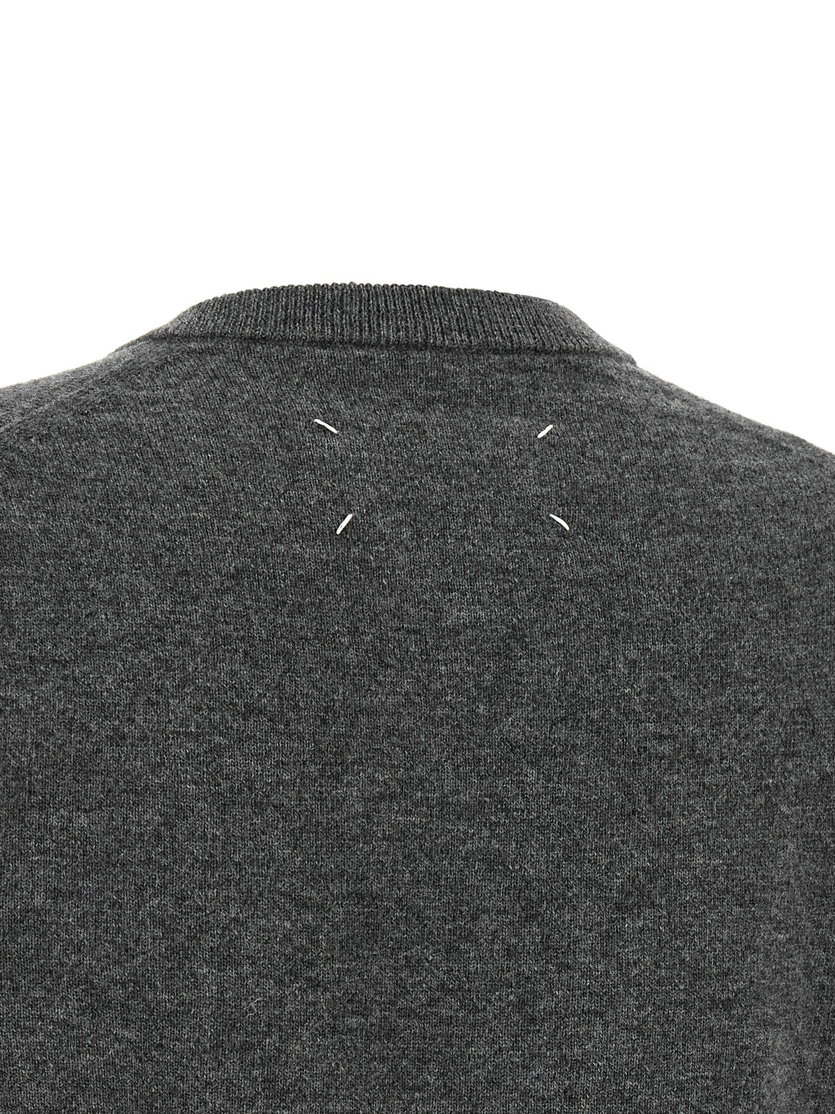 Maison Margiela Gray Virgin Wool Cardigan