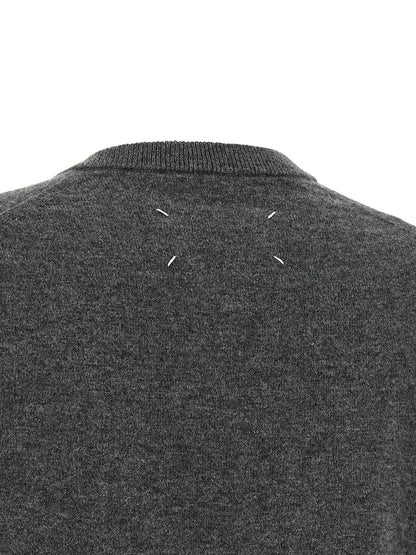 Maison Margiela Gray Virgin Wool Cardigan