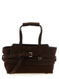 Moschino Brown Calfskin Handbag