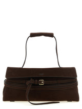 Moschino Brown Calfskin Shoulder Bag - Tie Me Collection