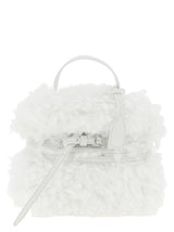 Moschino Tie Me White Leather Handbag