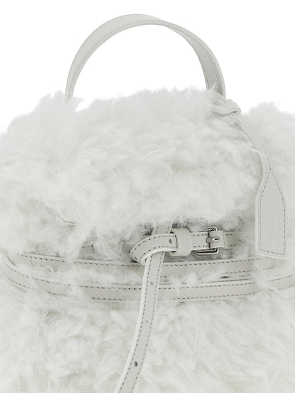 Moschino White Leather Handbag