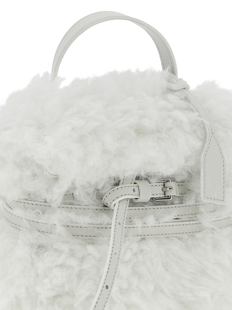 Moschino Tie Me White Leather Handbag