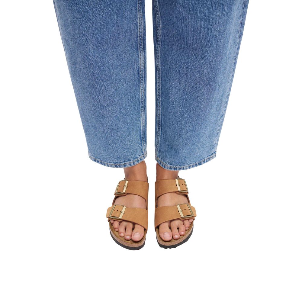 Birkenstock Arizona BB Brown Leather Flat Sandals for Women