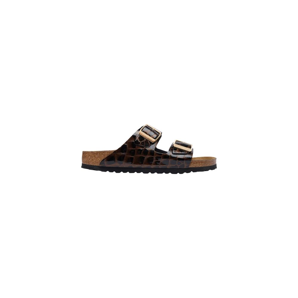 Birkenstock Arizona Black Leather Flat Sandals for Women