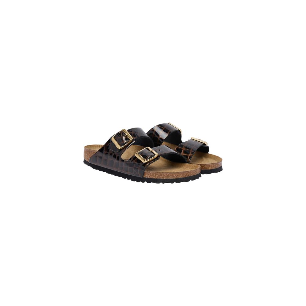 Birkenstock Arizona Black Leather Flat Sandals for Women