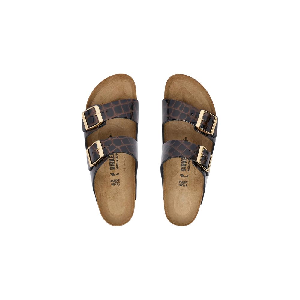 Birkenstock Arizona Black Leather Flat Sandals for Women