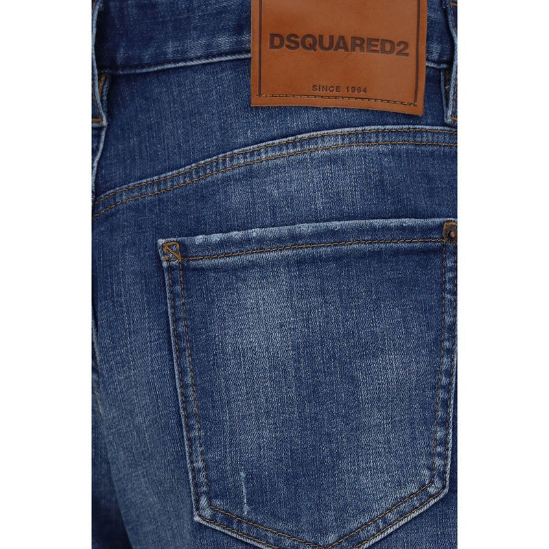 Dsquared² Blue Cotton Bermuda Shorts for Men