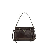 Prada Brown Calf Leather Bos Taurus Handbag - Mini Bonnie