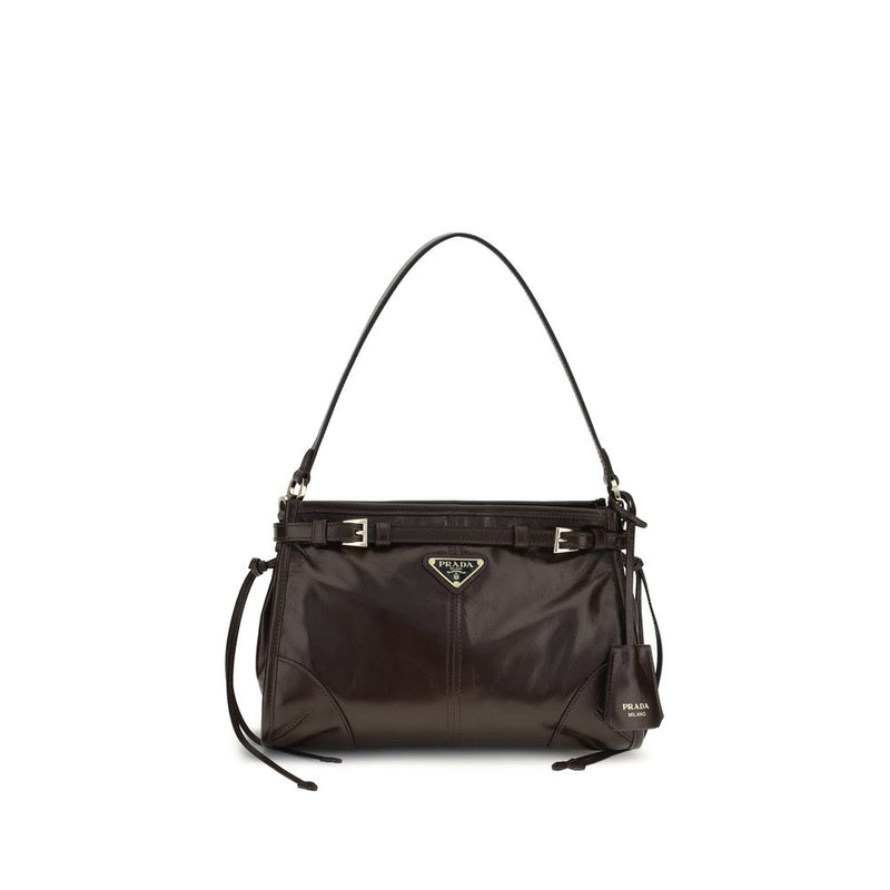 Prada Brown Calf Leather Bos Taurus Handbag - Mini Bonnie