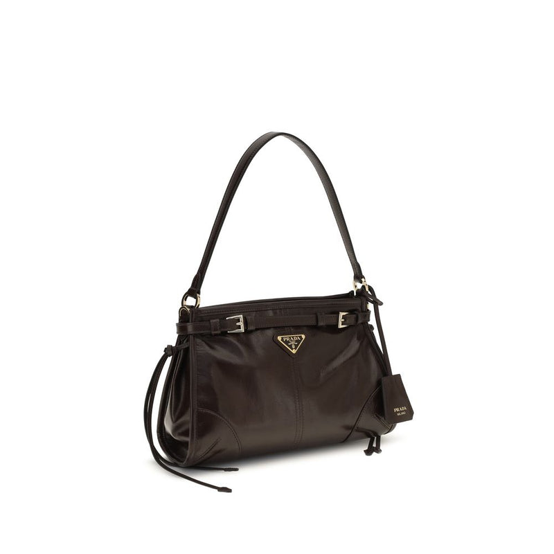 Prada Brown Calf Leather Bos Taurus Handbag - Mini Bonnie