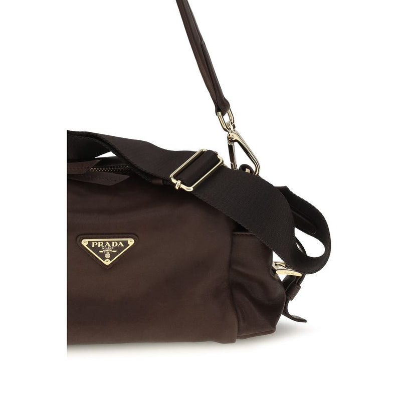Prada Brown Napa Leather Shoulder Bag - Explore Model