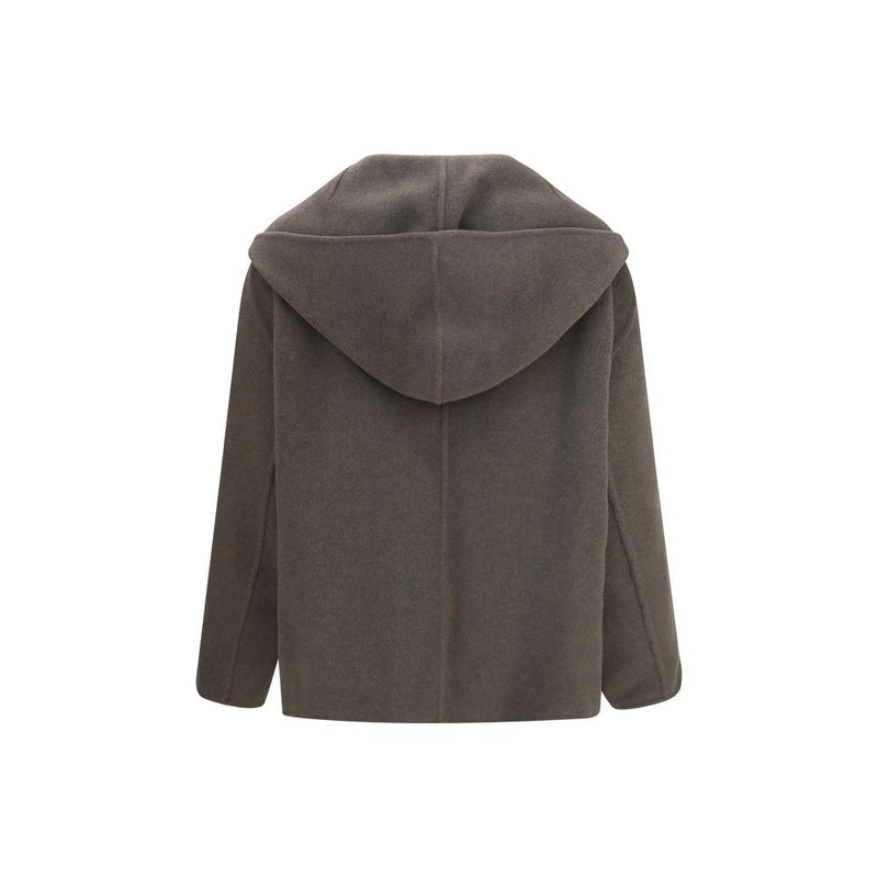 Khaite Bicolor Wool Oves Aries Full-Length Jacket