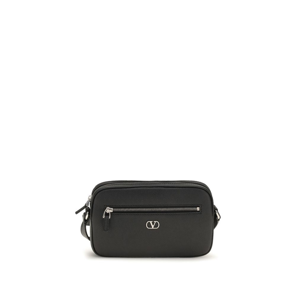 Valentino Garavani Black Calf Leather Bos Taurus Wallet