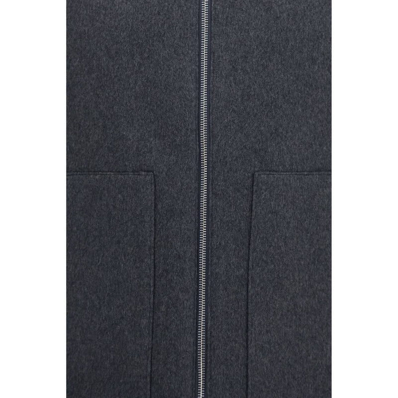 Lardini Gray Wool Oves Aries Sleeveless Jacket